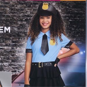 Police Girl Law Enforcement Costume Dress Size Medium 10-12